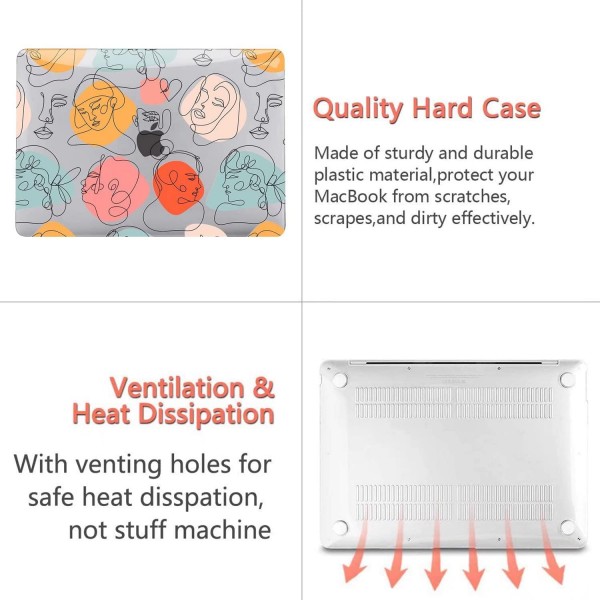 새로운 2022 MacBook Air 13.6인치 M2 칩 모델 A2681 케이스와 호환되는 Fancity, Touch ID가 있는 2022 Air 13.6