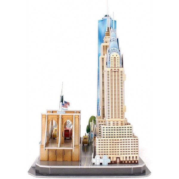 Revell 3D 퍼즐 00142 I 뉴욕 스카이라인 I 123조각 I 남녀노소 누구나 즐길 수 있는 4시간의 조립 I 10세부터 I 인상적인 뉴욕의 ​​스카이라인을 직접 조립하다