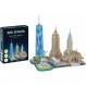Revell 3D 퍼즐 00142 I 뉴욕 스카이라인 I 123조각 I 남녀노소 누구나 즐길 수 있는 4시간의 조립 I 10세부터 I 인상적인 뉴욕의 ​​스카이라인을 직접 조립하다