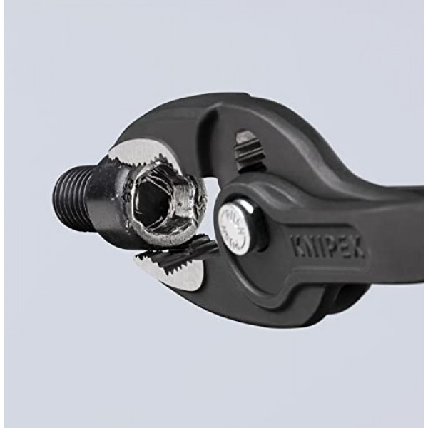 Knipex TwinGrip Atramentized 전면 멀티 그립 플라이어 200 mm 82 01 200 검정색 플라스틱 코팅 미끄럼 방지