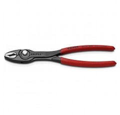 Knipex TwinGrip Atramentized 전면 멀티 그립 플라이어 200 mm 82 01 200 검정색 플라스틱 코팅 미끄럼 방지