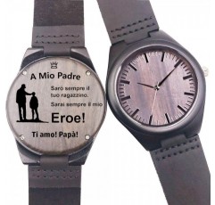 나무 시계 맞춤형, 캐주얼 패션 시계 수제 나무 손목 시계 선물 B-a Mio Padre