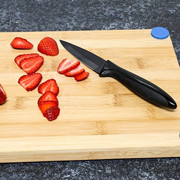 Chef Craft 프리미엄 껍질 벗기기 칼(칼집 포함), 3인치 블레이드 길이 8인치, 검정색