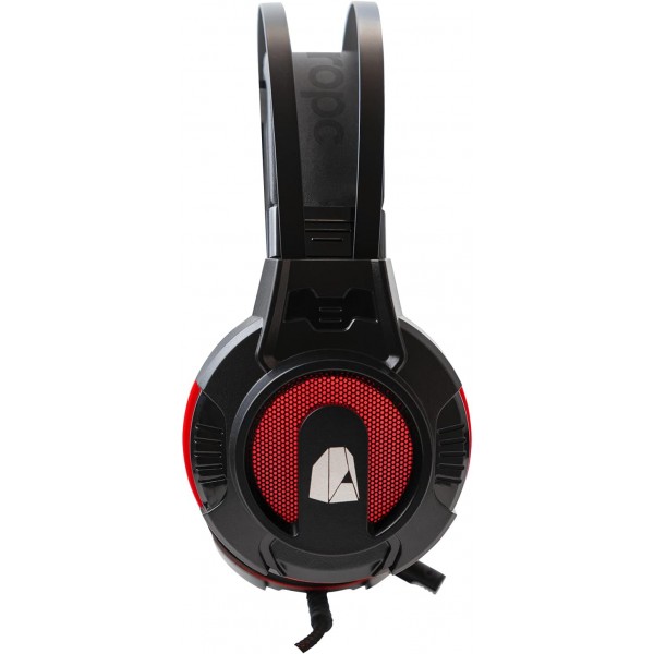 NitroPC - 무지향성 마이크, 볼륨 컨트롤, 2미터 케이블, USB + 듀얼 잭 3.5mm 커넥터가 있는 NH1000 RGB 게임용 헤드셋