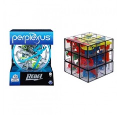 스핀 마스터 게임 Perplexus Rebel, 3D 미로 게임 감각적 안절부절 장난감 두뇌 티저 중력 미로 퍼즐 공 70개의 장애물과 루빅스 Perplexus Fusion 3 x 3 도전적인 퍼즐 미로 공