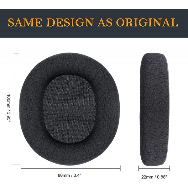 SteelSeries Arctis 1/Arctis 3/Arctis 5/Arctis 7/Arctis 7P/Arctis 9X/Arctis Pro/Arctis Prime 헤드폰, 소음 차단 폼-블랙용 SOULWIT 전문 교체용 이어 패드
