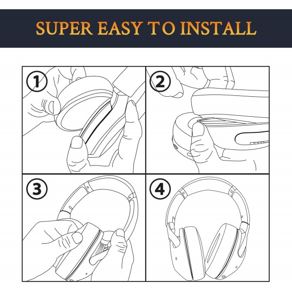SteelSeries Arctis 1/Arctis 3/Arctis 5/Arctis 7/Arctis 7P/Arctis 9X/Arctis Pro/Arctis Prime 헤드폰, 소음 차단 폼-블랙용 SOULWIT 전문 교체용 이어 패드