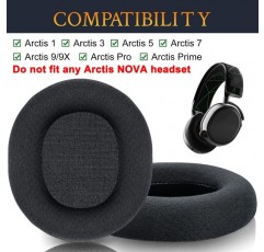 SteelSeries Arctis 1/Arctis 3/Arctis 5/Arctis 7/Arctis 7P/Arctis 9X/Arctis Pro/Arctis Prime 헤드폰, 소음 차단 폼-블랙용 SOULWIT 전문 교체용 이어 패드