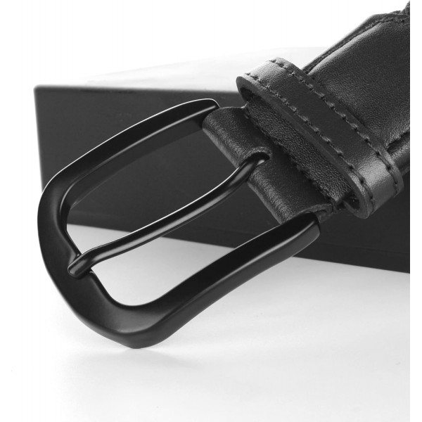 Awlyfm 벨트 남성 120-170cm, 탄성 꼰 벨트 꼰 스트레치 벨트, 대형 패브릭 벨트, 남여 공용, 블랙 브라운 140cm 허리 47-50 인치 A-블랙