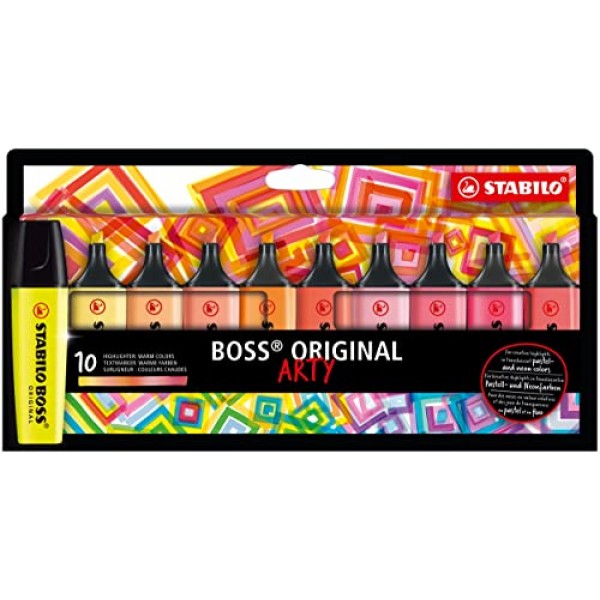 스타빌로 하이라이터 BOSS ORIGINAL ARTY - 10개들이 지갑 - 따뜻한 색상