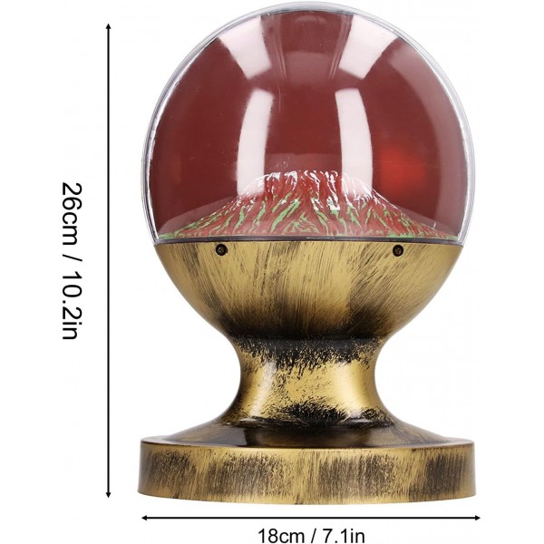 Keenso 화산 용암 조경 램프, 화산 조경 램프 레트로 명확한 표면 질감 화산 용암 램프 장식 과학 교육 완구 EU 플러그 220V