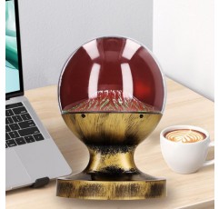 Keenso 화산 용암 조경 램프, 화산 조경 램프 레트로 명확한 표면 질감 화산 용암 램프 장식 과학 교육 완구 EU 플러그 220V