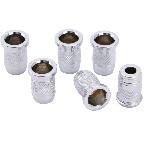 Musiclily Pro 11mm 스틸 탑 기타 스트링 페럴 텔레캐스터 스트랫 스타일 일렉트릭 기타용 스트링 스루 바디, 크롬(6개 세트)