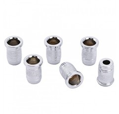 Musiclily Pro 11mm 스틸 탑 기타 스트링 페럴 텔레캐스터 스트랫 스타일 일렉트릭 기타용 스트링 스루 바디, 크롬(6개 세트)