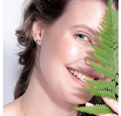 하트 스터드 귀걸이 실버 925 *무료 프리미엄 케이스* with I love you ENGRAVING 작은 여성용 하트 귀걸이 실버 스터드 귀걸이 하트 하트 귀걸이 스톤 포함 여성용 귀걸이 여