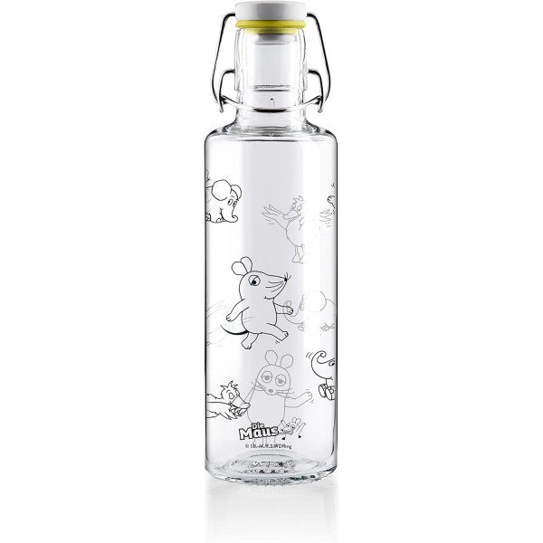 soulbottles 0.6l • The Mouse Crew • 유리 음료수 병 • 지속 가능하고 플라스틱이 없고 기후 중립적인 0.6L The Mouse Crew