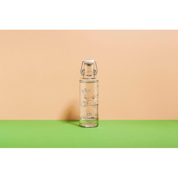 soulbottles 0.6l • The Mouse Crew • 유리 음료수 병 • 지속 가능하고 플라스틱이 없고 기후 중립적인 0.6L The Mouse Crew