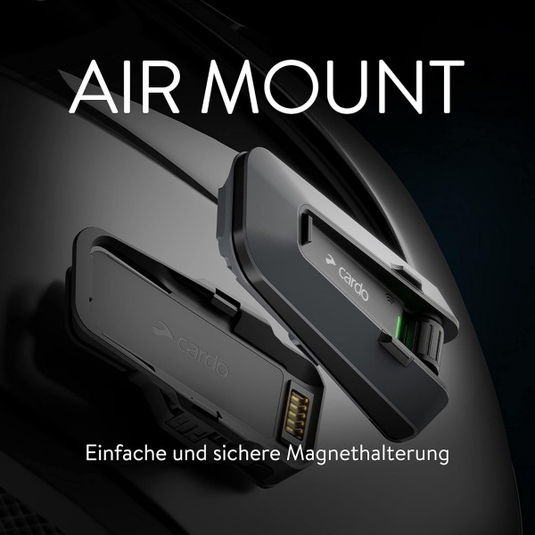 Cardo PACKTALK Edge 오토바이 블루투스 통신 시스템 헤드셋 인터콤 - 싱글 팩 블랙