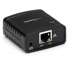StarTech.com 10/100Mbps 이더넷 - USB 2.0 네트워크 인쇄 서버 - Windows 10 - LPR - LAN USB 인쇄 서버 어댑터(PM1115U2), 검정, 22.9mmx53.3mmx53.3mm 단일