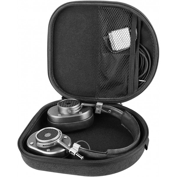 마스터 및 다이나믹 MH40 MW65 MW60 MW50+ MG20 무선 케이스와 호환되는 Linkidea 헤드폰 휴대용 케이스 케이블 충전기 보관이 가능한 보호용 하드쉘 여행용 가방(회색)