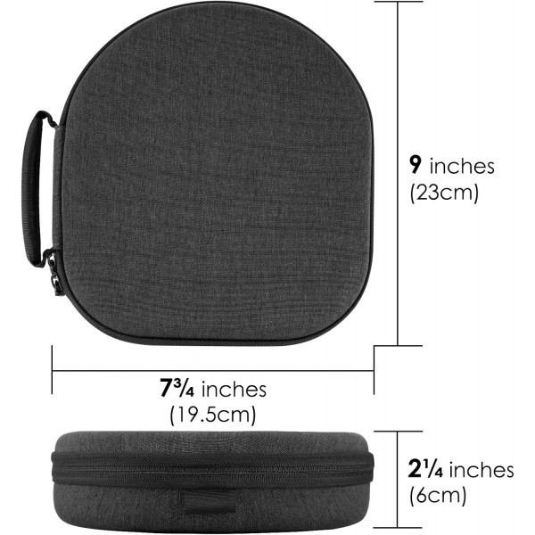 마스터 및 다이나믹 MH40 MW65 MW60 MW50+ MG20 무선 케이스와 호환되는 Linkidea 헤드폰 휴대용 케이스 케이블 충전기 보관이 가능한 보호용 하드쉘 여행용 가방(회색)