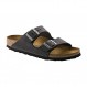 Birkenstock 남녀공용 애리조나 샌들, 블랙 오일드 가죽, 11 US