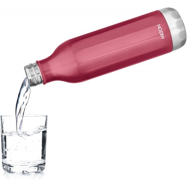 Milton Bliss 600 Thermosteel Hot and Cold 24시간 병 540ml 레드 | 누출 방지 | 운반하기 쉬운 | 사무실 병 | 하이킹 | 트레킹 | 여행 병 | 체육관 | 홈 | 레드 540ml