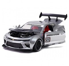 Jada Toys Bigtime Muscle 1:24 2016 Chevy Camaro SS Widebody 다이 캐스트 자동차 실버, 어린이 및 성인용 장난감