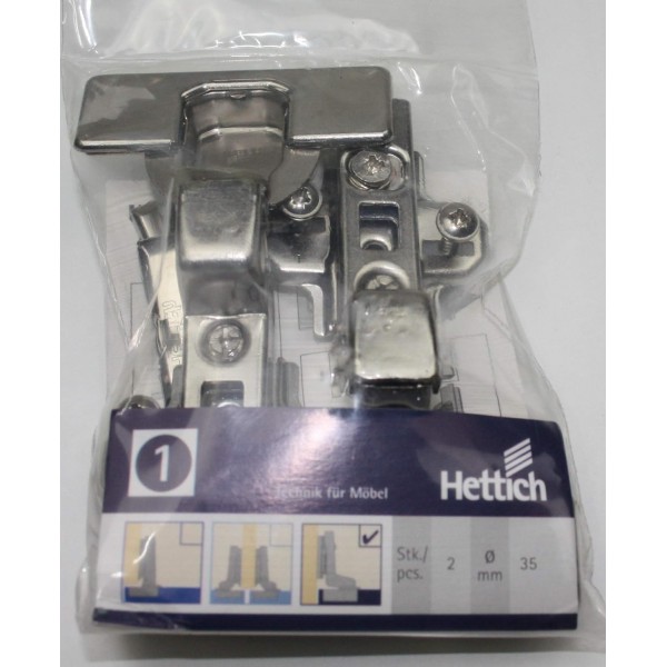 HKB 2 스프링 경첩, 내부 도어용, Intermat Soft 3 클립 기술, 전원 제어 및 스프링력 조정, 110°, 컵 ø 35mm, 오프셋 16mm