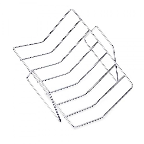 Amazon Basics 스테인레스 스틸 직사각형 로스팅 팬(랙 포함), 16인치