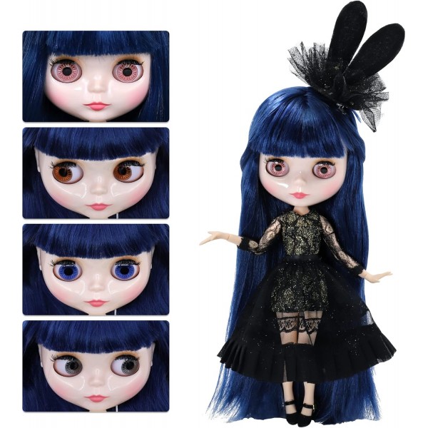 ICY Fortune Days 30cm bjd 인형 혼합 머리, 매트 바디 19 개선 공동 인형, 4 동공 색상, 액세서리 (9 쌍의 손), 맞춤형 운동 초보자에게 적합 소녀를위한 선물