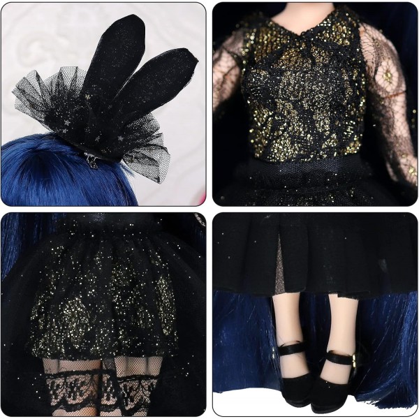 ICY Fortune Days 30cm bjd 인형 혼합 머리, 매트 바디 19 개선 공동 인형, 4 동공 색상, 액세서리 (9 쌍의 손), 맞춤형 운동 초보자에게 적합 소녀를위한 선물