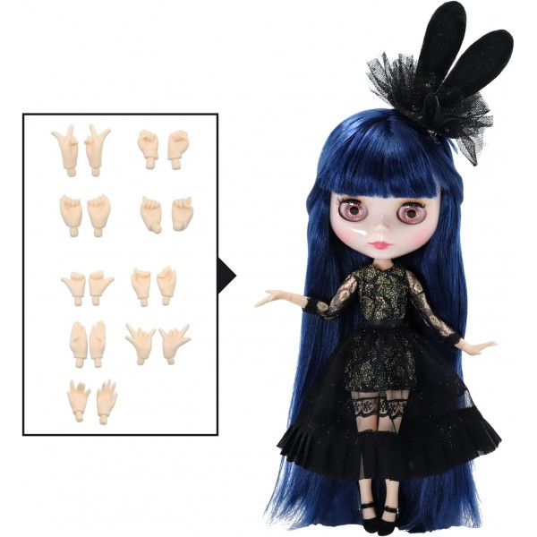ICY Fortune Days 30cm bjd 인형 혼합 머리, 매트 바디 19 개선 공동 인형, 4 동공 색상, 액세서리 (9 쌍의 손), 맞춤형 운동 초보자에게 적합 소녀를위한 선물