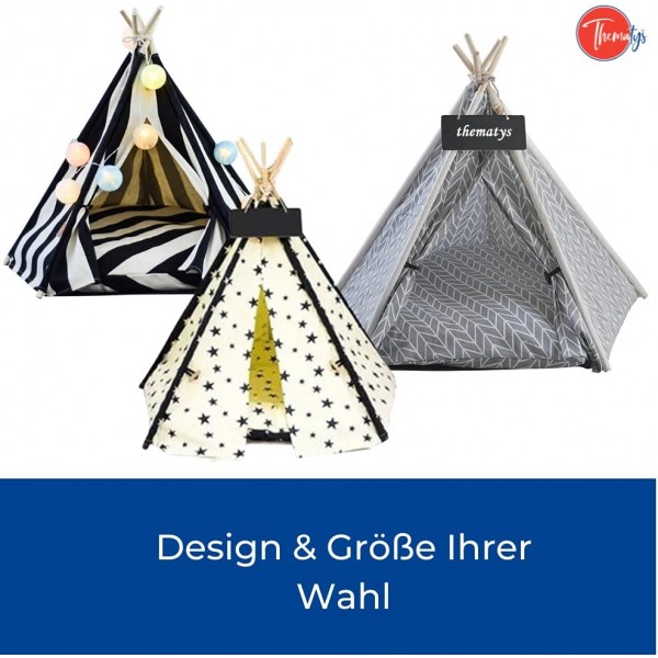 개와 고양이를 위한 thematys 애완동물 텐트 개 사육장 개집 - 쿠션 개 침대 고양이 바구니가 있는 천막 - 빨 수 있는 (M, 스타일 2) M 스타일 2