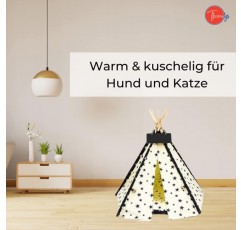 개와 고양이를 위한 thematys 애완동물 텐트 개 사육장 개집 - 쿠션 개 침대 고양이 바구니가 있는 천막 - 빨 수 있는 (M, 스타일 2) M 스타일 2