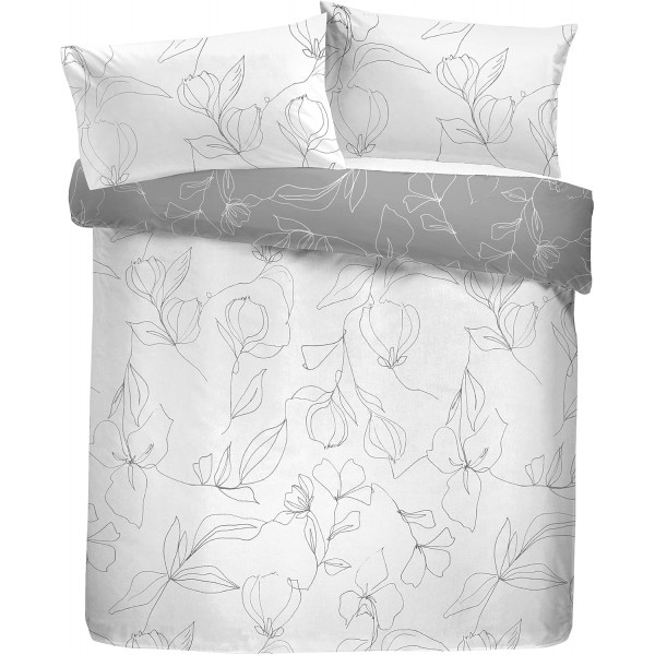 Drift Home - Kierra - 친환경 이불 커버 세트 - 그레이 킹 사이즈