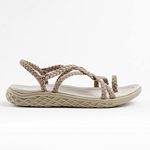 Plaka 여성용 워킹 및 하이킹 샌들 살펴보기 | 아치 지지대가 포함된 편안한 여름 샌들 | 여행, 해변 또는 풀사이드를 위한 방수 편안한 샌들