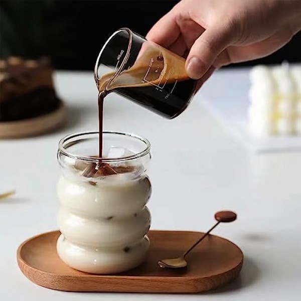 Ework4U 2 Pcs 유리 빨대 14oz 유리 세트, 칵테일 잔, 아이스 커피 잔, 맥주 잔, 물, 소다, 차, 선물에 이상적-청소 브러쉬 포함