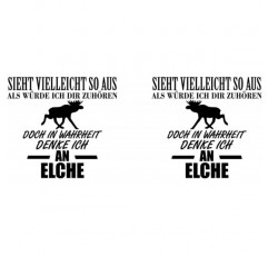 Samunshi® I'm think of 무스 동물 컵 커피 컵 찻잔 커피 포트 커피 머그 머그 H:95mm/D:82mm 블랙 블랙/블랙