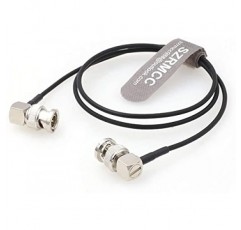 SZRMCC BNC RG174 직각 BNC에서 직각 75ohm HD SDI 3G Blackmagic ARRI Red 카메라 모니터 라디오용 유연한 소프트 동축 케이블(40cm)