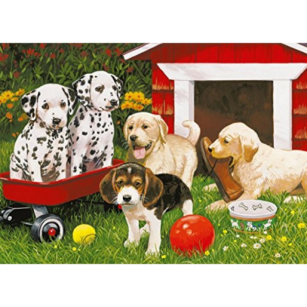Ravensburger Puppy Party - 어린이를 위한 60피스 직소 퍼즐 – 모든 조각은 독특하고 조각이 완벽하게 맞습니다