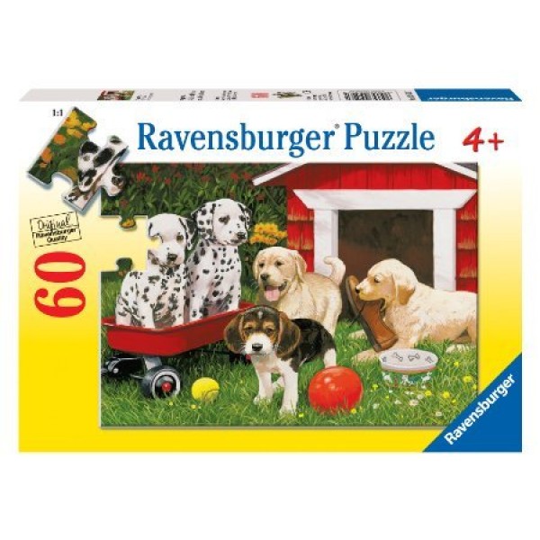 Ravensburger Puppy Party - 어린이를 위한 60피스 직소 퍼즐 – 모든 조각은 독특하고 조각이 완벽하게 맞습니다