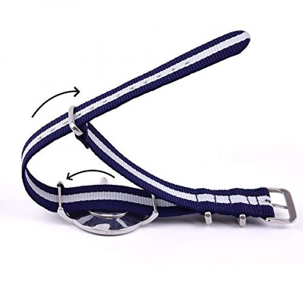 Ritche 군용 탄도 나일론 스트랩 8 팩 18mm 20mm 22mm 시계 밴드 나일론 교체 시계 스트랩 남성용 여성용, 발렌타인 데이 선물