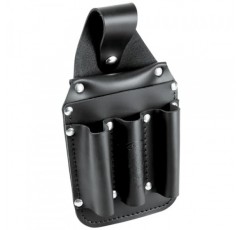 Klein Tools 5481 도구 파우치, 더블 스티치 및 리벳 가죽으로 제작된 백 포켓 전기공 도구 파우치, 6포켓, 5.75 x 2.5 x 10인치