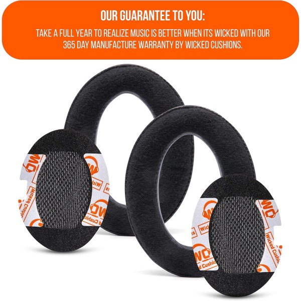 Bose 헤드폰용 WC Wicked 쿠션 교체용 벨루어 이어 패드 - QC25 / QC15 / QC2 / AE2 / AE2i / AE2W용 부드러운 벨루어, 고급스러운 메모리 폼, 추가 두께, 향상된 소음 차단 -