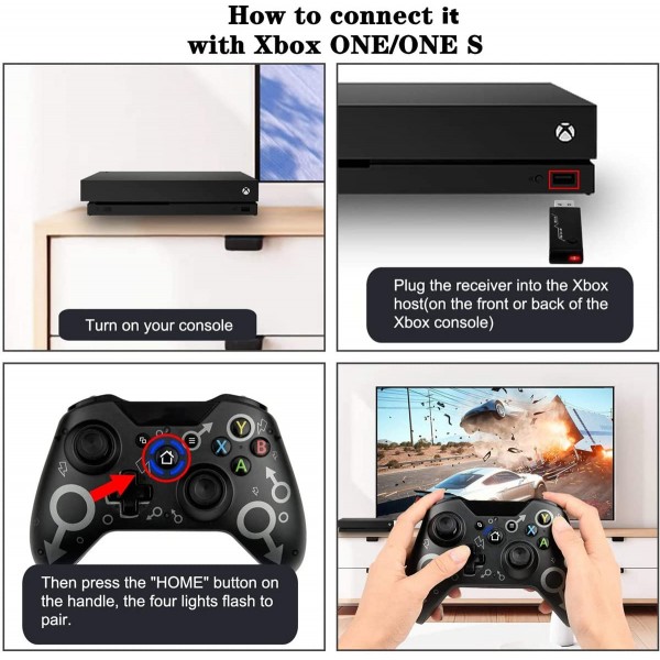 Xbox one 및 ps3 조이스틱용 무선 컨트롤러, 게임 패드 xbox 시리즈 x s 지원 windows pc 7/8/10 컨트롤러