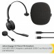 Jabra Engage 55 무선 모노 헤드셋(Link 400 USB-A DECT 어댑터 포함) - 잡음 제거 마이크, 장거리, 청력 보호 - MS Teams 인증 - 블랙 USB-A 모노 MS
