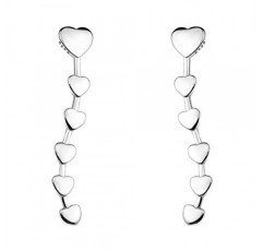 소피아 밀라노 - 여성용 귀걸이 925 실버 - 하트 이어 커프 - 20715, 스털링 실버