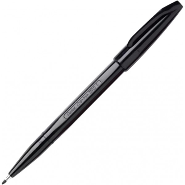 PentelArts Sign Pen S520 파이버 팁 펜, 블랙 S520A