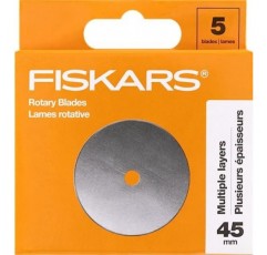 Fiskars 95287097J 로터리 커터 교체 블레이드 팩당 5개, 45mm